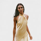 Gala - Halterneck-Satin Kleid