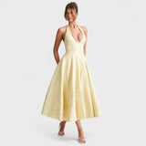 Halina - Midi Kleid mit Korsett