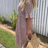 Eila - Kurzärmliges Midikleid
