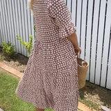Eila - Kurzärmliges Midikleid