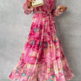 Luísa - Blumenmuster Wickelkleid