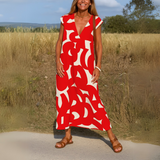 Magda - V-Ausschnitt, luftiges Kleid