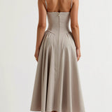 Odete - Midi-Kleid mit strukturellem Korsett