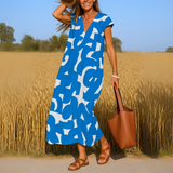 Magda - V-Ausschnitt, luftiges Kleid