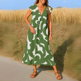 Magda - V-Ausschnitt, luftiges Kleid