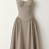 Odete - Midi-Kleid mit strukturellem Korsett