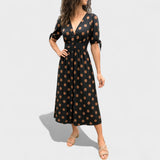 Eva - Midi Kleid mit Punkten