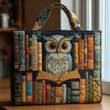 Cartera Artesanal - Búho y Libros Antiguos