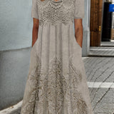 INDIGO | ELEGANTE BLUMENKLEID MIDI