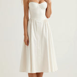 Odete - Midi-Kleid mit strukturellem Korsett