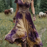 Serena - Blumiges Maxi Kurzkleid