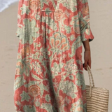 Elis - Gemustertes Vintage-Kleid