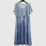 INDIGO | ELEGANTE BLUMENKLEID MIDI