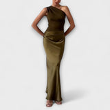 Luna - Asymmetrisches Satin-Kleid