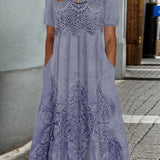 INDIGO | ELEGANTE BLUMENKLEID MIDI