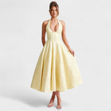 Halina - Midi Kleid mit Korsett