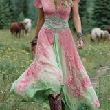 Serena - Blumiges Maxi Kurzkleid
