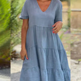 Ella - Entspannendes Sommerkleid mit V-Ausschnitt