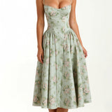 Odete - Midi-Kleid mit strukturellem Korsett