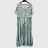 INDIGO | ELEGANTE BLUMENKLEID MIDI