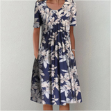 Aada | Stilvolles und lässiges Blumenkleid mit Taschen