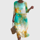Hayley | Elegantes Blumen Maxi Kleid