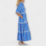 JULIANA | MIDILANGE KLEID MIT KETTENMUSTER