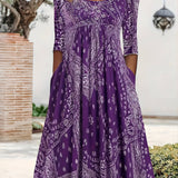 ELOWEN | MIDI-LÄNGE CASUAL-KLEID MIT LANGEN ÄRMELN