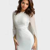 Isabela - Langes Satinabendkleid