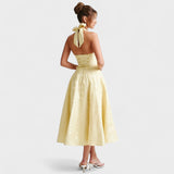 Halina - Midi Kleid mit Korsett