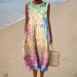 Marie | Bequemes ärmelloses Sommerkleid