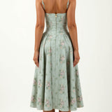 Odete - Midi-Kleid mit strukturellem Korsett
