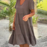 Ella - Entspannendes Sommerkleid mit V-Ausschnitt