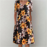 Aada | Stilvolles und lässiges Blumenkleid mit Taschen