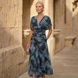 Auli | Stilvolles Blaues Kleid