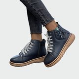 Knöchelstiefel mit orthopädischem Leder