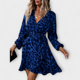 Leopardenkleid mit Gürtel