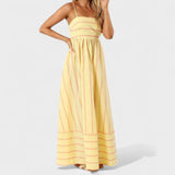 Isabel - Langes gestreiftes Kleid