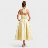 Halina - Midi Kleid mit Korsett