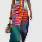 Tânia - Kleid mit langen Ärmeln und Muster