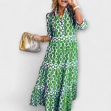JULIANA | MIDILANGE KLEID MIT KETTENMUSTER