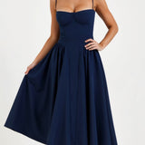 Odete - Midi-Kleid mit strukturellem Korsett