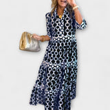 JULIANA | MIDILANGE KLEID MIT KETTENMUSTER
