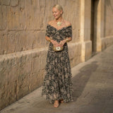 Ansa | Stilvolles Pflanzenmuster Kleid