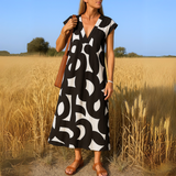 Magda - V-Ausschnitt, luftiges Kleid