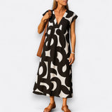 Magda - V-Ausschnitt, luftiges Kleid
