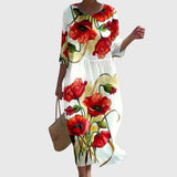 Hayley | Elegantes Blumen Maxi Kleid
