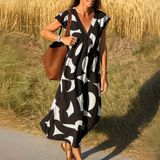 Magda - V-Ausschnitt, luftiges Kleid