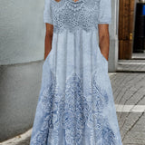 INDIGO | ELEGANTE BLUMENKLEID MIDI