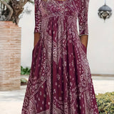 ELOWEN | MIDI-LÄNGE CASUAL-KLEID MIT LANGEN ÄRMELN